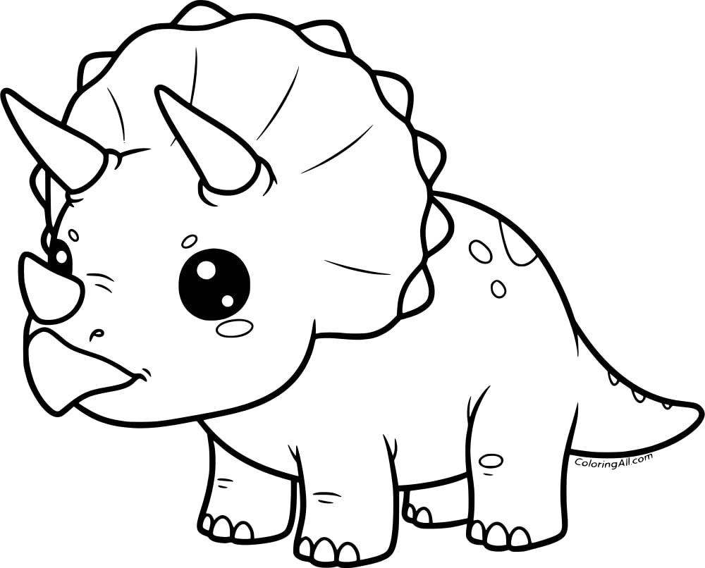 Triceratops Dinosaur Coloring Page