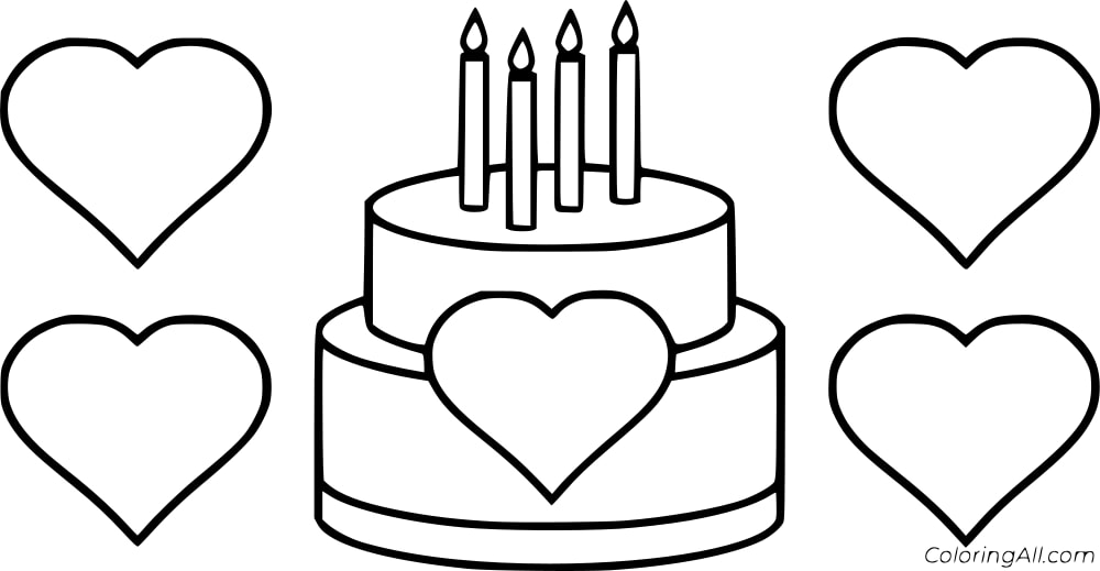 Birthday Cake and Hearts