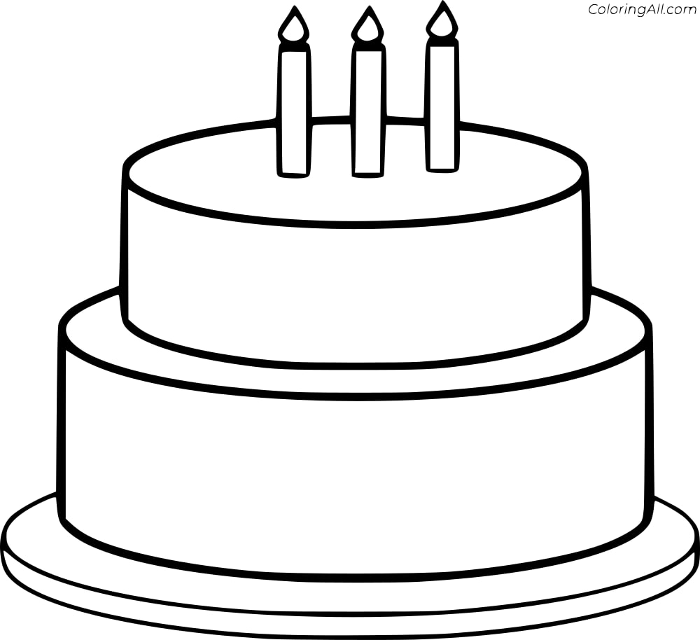 Blank Birthday Cake