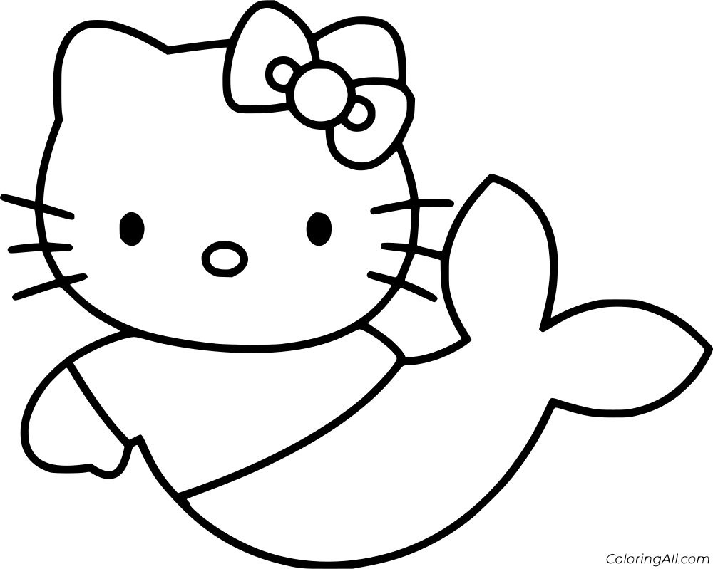 Hello Kitty Coloring Page 2
