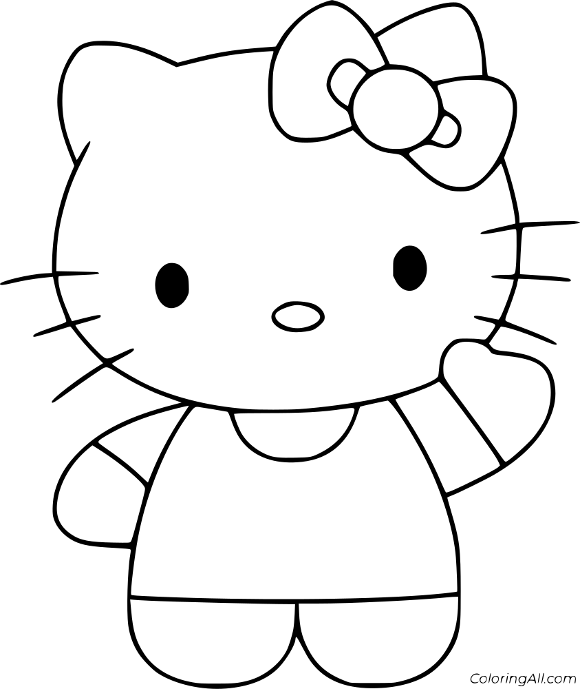Hello Kitty Coloring Page 3