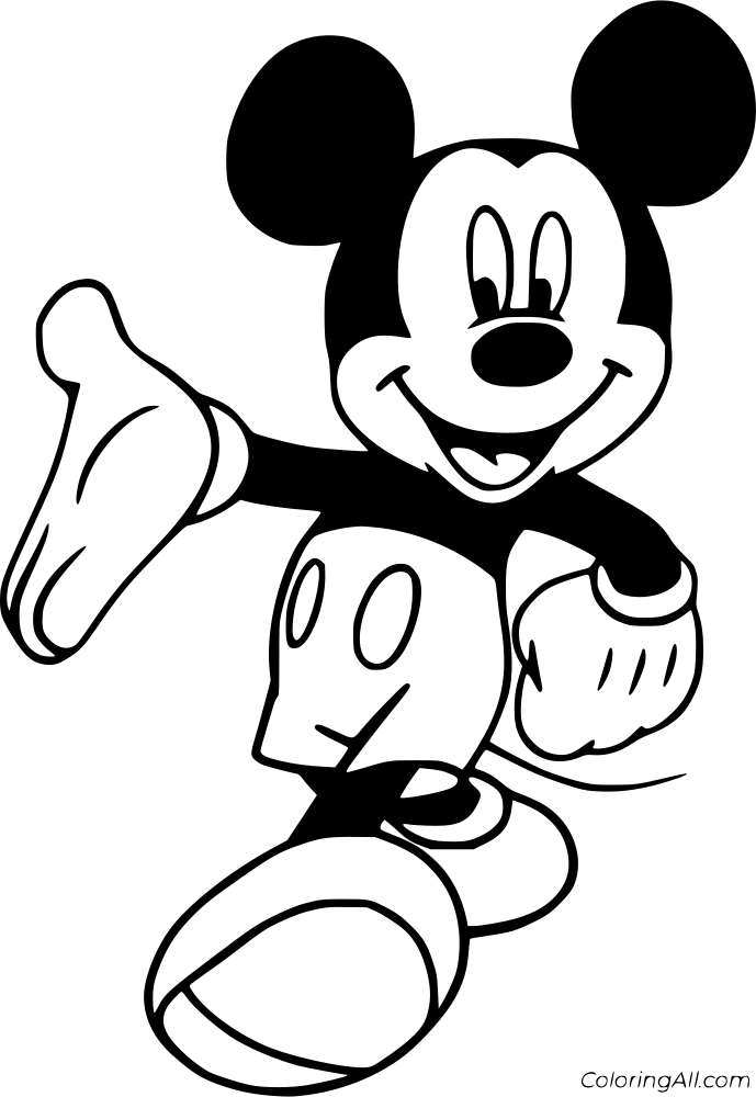 Mickey Mouse Coloring Page 4