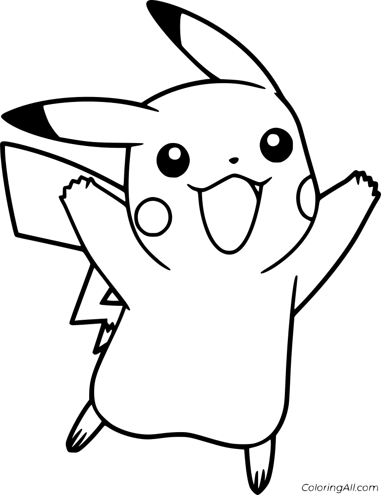 Pikachu Coloring Page 3