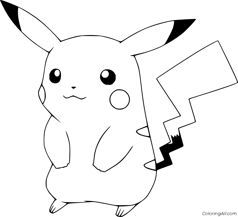 Pikachu Coloring Page 4