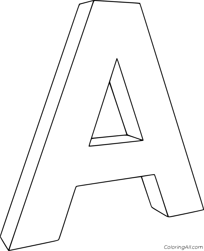 Letter A Coloring Page