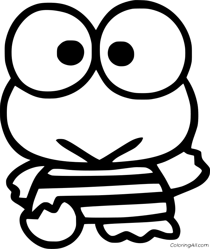 Keroppi Coloring Page 1
