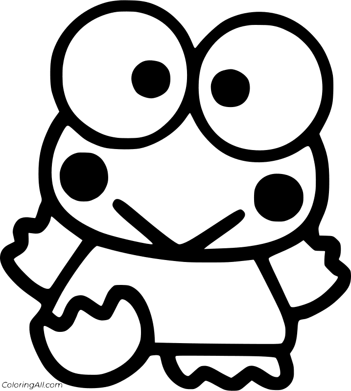 Keroppi Coloring Page 2