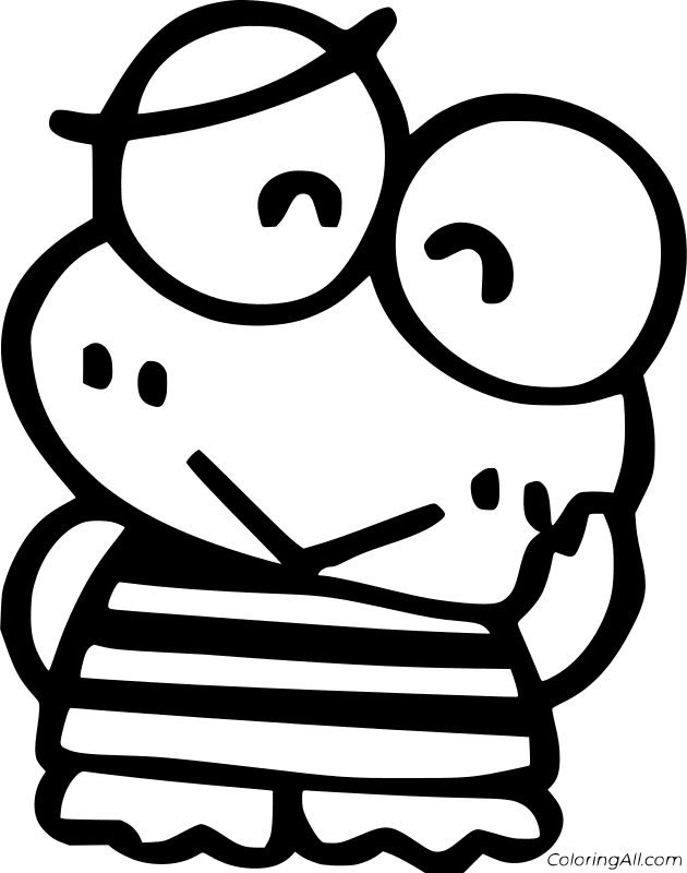 Keroppi Coloring Page 4