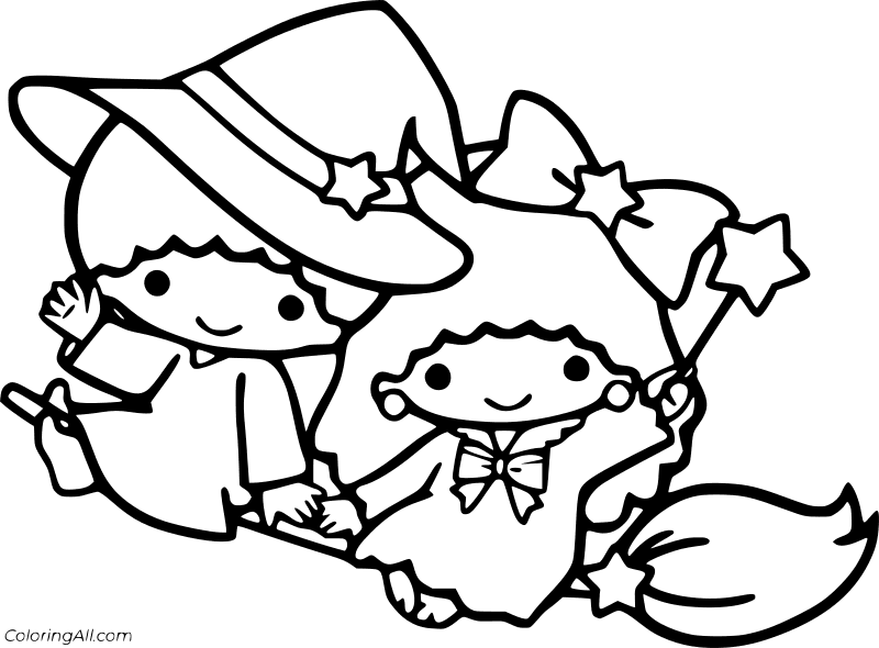 Little Twin Stars Coloring Page 3