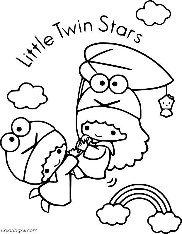 Little Twin Stars Coloring Page 5