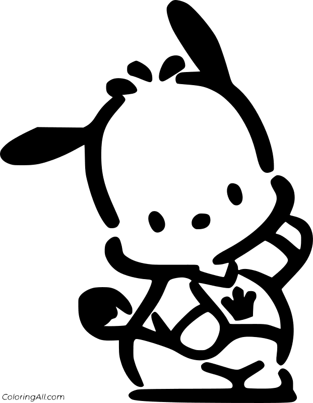 Pochacco Coloring Page 1