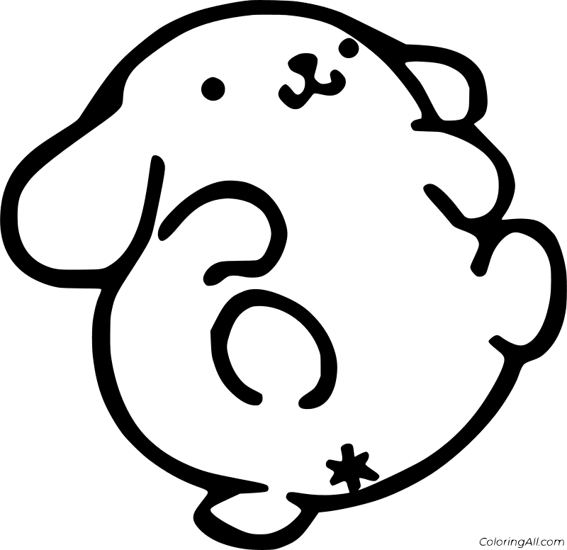 Pompompurin Coloring Page 3