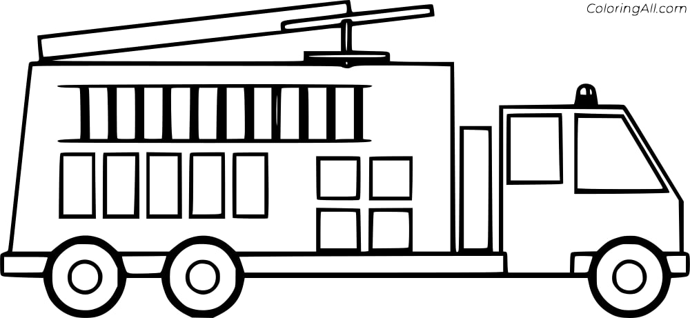 Fire Truck Coloring Page