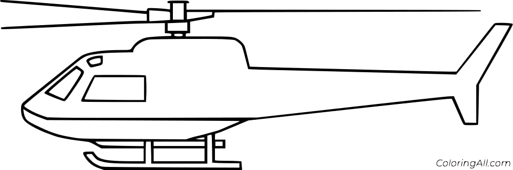 Helicopter Coloring Page