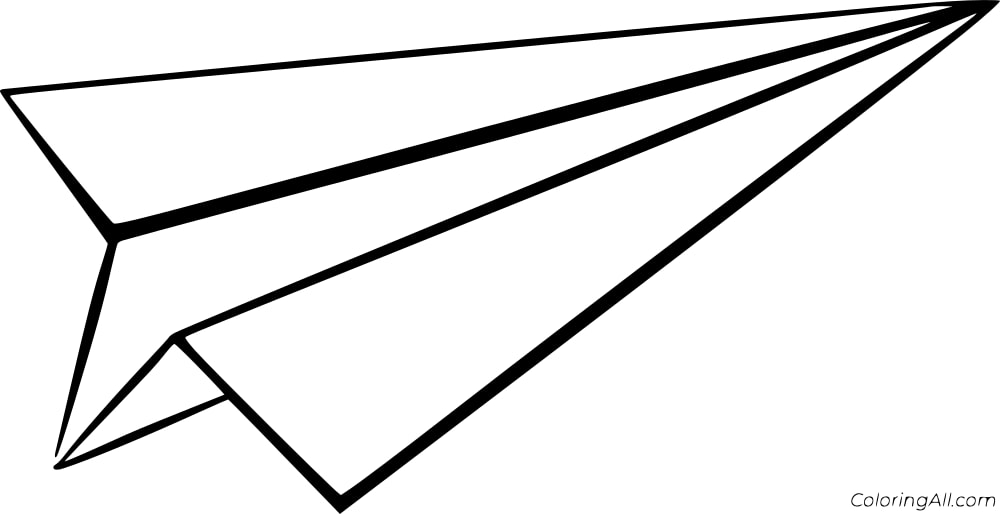 Paper Airplane Coloring Page